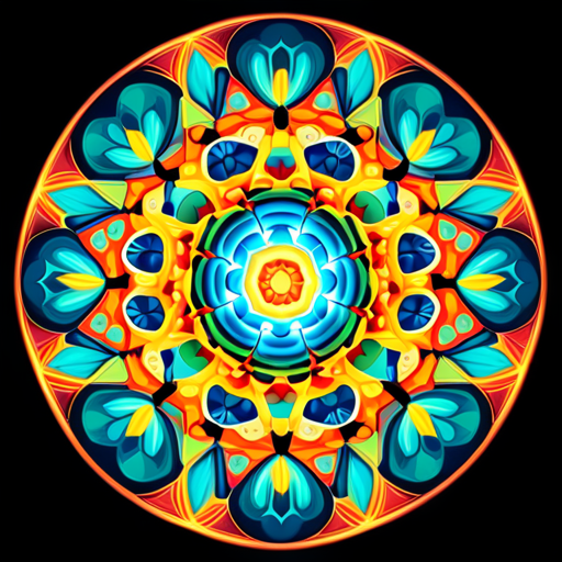 An image of a vibrant mandala, consisting of intricate geometric patterns and symbols from various numerology systems, seamlessly merging together to symbolize the diverse yet interconnected nature of numerology practices worldwide
